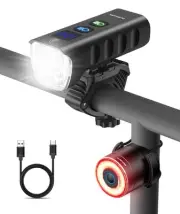 Bike Lights for Night Riding, Bicycle Headlight & Tail Light Set, 2000 Lumens...