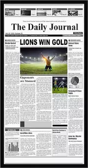 Americanflat 11X22 Newspaper Frame - Display for Assorted Media and News Article