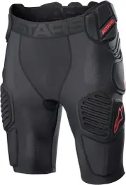 Alpinestars Bionic Pro Protector Shorts, black-red, Size L for Men Black Red