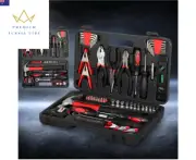 70Pcs Tool Kit Set Box Household Toolbox Repair Hard Case Black