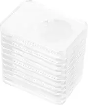 Homoyoyo 10pcs Transparent Coin Collection Box Secure Coin Holder with Locking Lid for Safe Handling and Display Lightweight Plastic Organizer and Collectibles