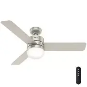 Hunter 54 Inch Smart Ceiling Fan Neutron w/ LED Light Remote Control Wi-Fi