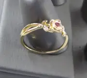 Pandora RING Beauty and The Beast Rose DISNEY GOLD PLATED Size6 160017C01-52