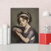 Paint by Numbers for Adults Jean-Baptiste Greuze《Portrait of A Young Girl》 Adults Paint Kits Canvas Gifts Arts Crafts for Home Decor