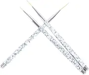 HAKIDZEL 3pcs Nail Art Brush Set Professional Manicure Tools with Bristles for Precise Painting Marbling for DIY Nail Designs Detailing