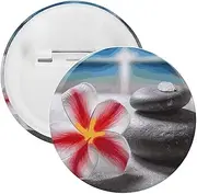 [RTSEBVN] Badge Button Pin Personalized Tropical Flower and Stone Brooch Decor Cute Badge Pins for Backpacks Gifts Clothes