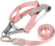 DRESSOOS 1 Set Adjustable Dog Harness and Leash Set Lightweight Dual Ring Design for Comfortable Fit for Puppies and Dogs Easy One Hand Operation