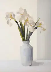 [Namly Design] Poster - Irises in White Vase