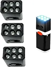 IN SELECT High Lumens Mini LED Flashlight - Compact 9Volt Pocket Torch with Multi Modes Handheld Flashlight for Camping, Hiking, and Emergency Use (3 Pack,Battery Not Included)