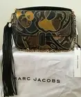 Marc Jacobs Gold Multi J Marc Snake-Embossed Patchwork Leather Shoulder Bag NWT