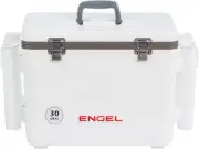 Engel UC30 30qt Leak-Proof, Air Tight, Fishing Drybox Cooler with Built-in Rod