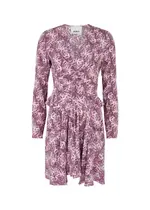Isabel Marant Usmara Printed Stretch-silk Mini Dress - Mauve - 36 (UK8 / S) 36 (UK8 / S)