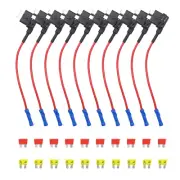 FT1-10 10 Pack 12V Car Add-A-Circuit Fuse Tap Adapter ATO ATC Blade Fuse Holder