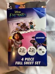 Disney Encanto 4 Piece Full Sheet Set 1 Fitted & 1 Flat Sheet 2 Pillowcases New