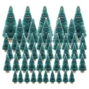 50PCS Miniature Artificial Christmas Tree Small Snow Frost Trees Pine Trees4789