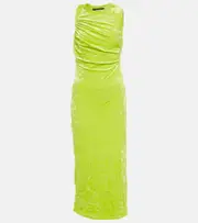 [Versace] Versace Velvet midi dress AU 14 green