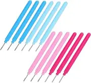 SHINEOFI 12pcs Quilling Needle Pen Set Durable Curling Tools for DIY Paper Craft Card Making Festival Decorations Precision Forked Design Sturdy Crafting Essentials