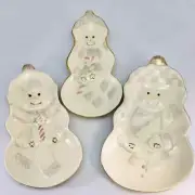 Lenox - "SNOWY TREATS TRIO" #833610 (Set of 3) Snowmen Nesting Dishes **BNIB**