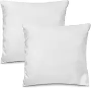 LINENOVA 2 Pack European Size Pillow Cases, 1200TC Brushed Microfiber Super Soft Pillowcases with Envelope Closure, Wrinkle, Fade and Stain Resistant Pillow Covers, 65x65cm - White