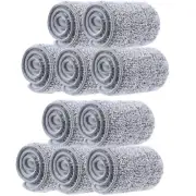 10 Pack 13 * 4.9" Generic Mop Pads Mop Head Refill Washable Wet/Dry Mops Flat...