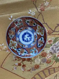 在飛比找Yahoo!奇摩拍賣優惠-z日本回流 林九郎窯 描金手繪小盤碟 杯墊