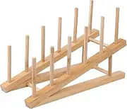 Puzzle Storage Rack | Wooden Puzzle Stand for Toddler | Kids Puzzle Shelf, Multifunctional Kitchen Dish Rack, Display Stand for Puzzles Craft