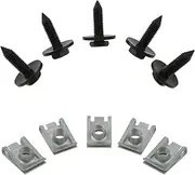 TYZYAGPGNL 5 Sets M8 Screw Bolts with Spring Nuts Car Engine Under Cover Fastener Bolt Compatible with Mercedez-Benz Car Accessories Automotive Fasteners