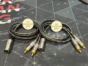 Male DIN to Male RCA (Phono) Cable 36" SWITCHCRAFT For PPI Amps & Crossovers SQ