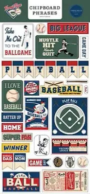 Carta Bella ~ HOME RUN ~ Chipboard Phrases