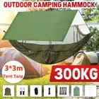 Outdoor Camping Hammock with Rain Fly Tarp and Mosquito Net Tent Tree Straps