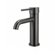 AQUAPERLA LUCID PIN Round Gunmetal Grey Basin Mixer Tap