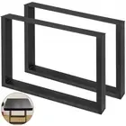 Steel Black Metal Table Legs Set of 2 35x28 Inch DIY Dining Office Desk Bench
