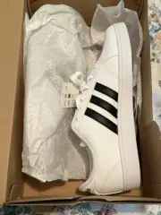 NIB Adidas Baseline K Black White Size 6M 8W