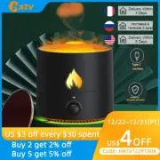 HATV Flame Air Humidifier USB Essential Oil Diffuser Home Office Ultrasonic Smok
