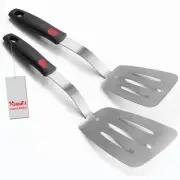 Stainless Steel Flexible Spatula Slotted Turner, Thin Metal Spatula for Cast ...