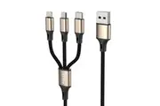 Philex 3In1 1.2m 8 Pin Micro USB C Charging Cable for iPhone 11 Samsung GLD