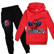 Nmaov Spiderman Kids Boys Hoodies Sweatpants Set Jogging Tracksuit Sweatshirt Outfit Red 9-10Years