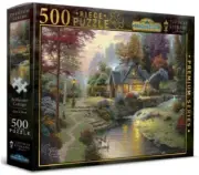 Harlington 500 Piece Jigsaw Puzzle - Thomas Kinkade Stillwater Cottage