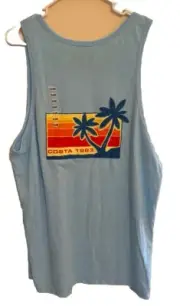 NWT COSTA XXL Men’s Light Blue Tank Top Costa 1983 On Back