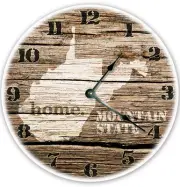 12" WEST VIRGINIA STATE HOMELAND CLOCK - Large 12 inch Wall Clock - WV