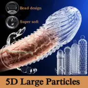 Crystal Penis-Extender-Enlarger-Sleeve-Reusable-Condom-Delay-Ejaculation-for Men