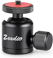 Zeadio Tripod Mini Ball Head, with 1/4" 3/8" Screw Ball Head Tripod Mount for Cameras, DSLR, Monopod, Slider, Tripod etc