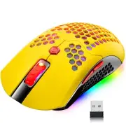Wireless Gaming Mouse,16 RGB Backlit Ultralight Wireless/Wired Mice with Prog...