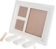 Amosfun Handprint Mud Photo Frame Kit 3 Pack Diy Adornment Creative Hand Imprint Photo Frame Decor Craft