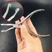 Dental Crown Plier Remover Gripper Forceps Temporary Teeth Veneers Rubber Tipped