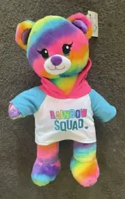 ORIGINAL BUILD-A-BEAR' RAINBOW BEAR’ WITH HOODIE “NEW! FREE SHP