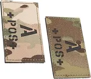 COOPHYA Wear-Resistant Nylon Blood Type Patch Set a Positive for Use Hook and Loop