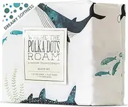 Where The Polka Dots Roam Nautical Ocean Twin Size 3 Pieces Bedding Set, Super Soft Bedding, 1 Fitted Sheet, 1 Flat Sheet, 1 Pillowcase, Bedsheets for Kids, Boys, Girls, Sea Bedding