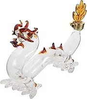 DONFAMDS 100ml Glass Dragon Bottle Decorative Liquors Container for Whiskey Wine