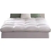 Extra Thick Natural Filling Mattress Topper Feather Bed Matress Pad Cotton Cover